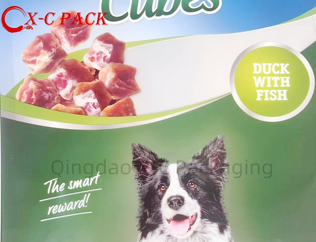 Custom Heat 3 Side Seal Flat PouchFood Zipper Pouch Pet Food Dog Cat Food Packaging Bag