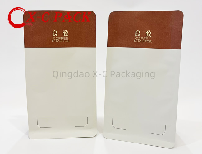 Custom Printing 100g 250g 12oz Plastic Square Bottom Coffee Bean Bag Flat Bottom Mylar Zip Lock Tea Coffee Packaging Bag