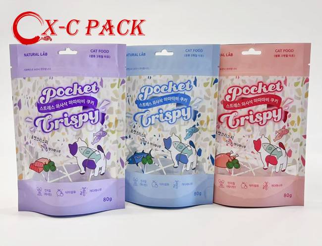 Custom Stand up Pouch Heat Seal Resealable Pet Food Zipper Packaging for Dog Cat Pet Food