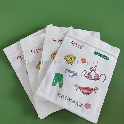 Buy Rectangular Cotton Paper Bag Packaging With Ziplock 10 Colors Custom Printed online manufacture