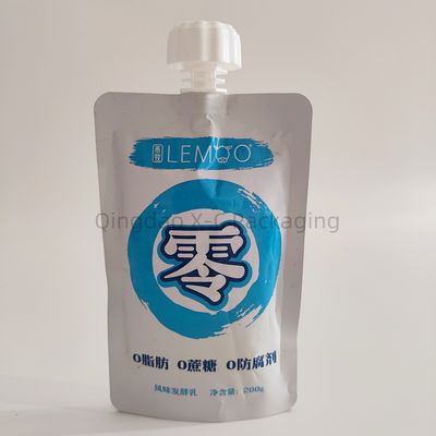 Buy Custom Corner Spout Stand Up Bag Heat Seal Pouch For Liquid Puree Packaging online manufacture