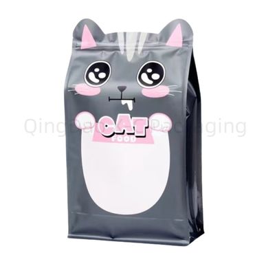 Buy Pet Food Square Bottom Plastic Feed Bag With Zipper Disposable Custom Design online manufacture