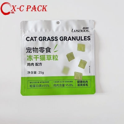 Buy Customized Resealable Zipper Top Pet Dog Treats Feed Bag Moisture-Proof Glossy BOPP Plastic Food Grade Packaging online manufacture