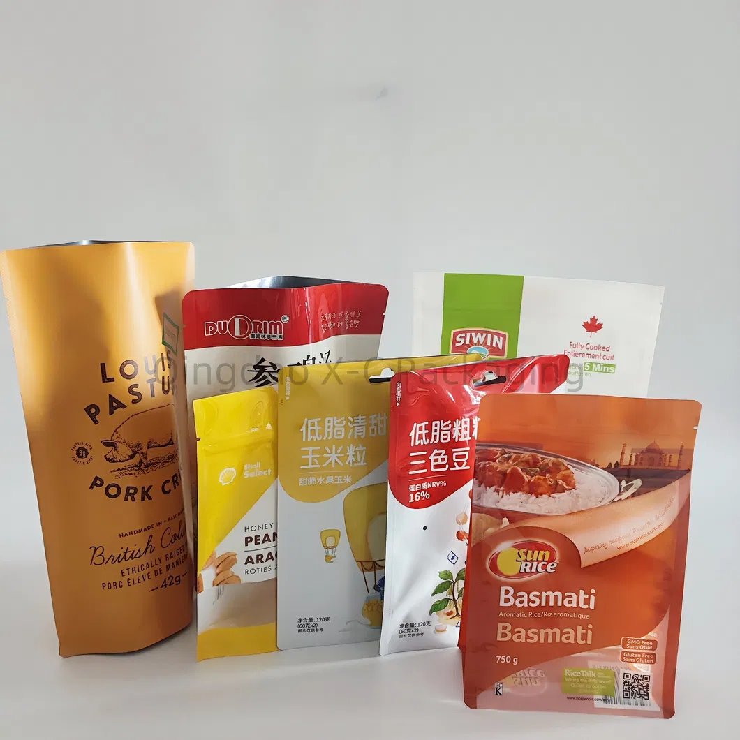 Customized Food Bag Plastic Packaging Three-Side Sealing High Temperature Cooking Aluminum Foil Snack Bag Cat Food Vacuum Self-Supporting Bag