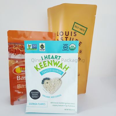 Laminated Stand Up Bag Gravure Print Glossy Food Grade Standing Packing Pouch