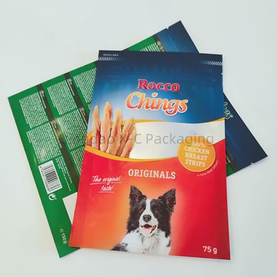 Pet Food 3 Side Seal Bags Resealable Mini Small Custom Moisture Proof Food Grade Colorful