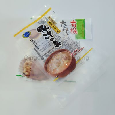 Custom Print 3 Side Seal Pouch With Window Heat Seal Plastic Snack Packaging Bag