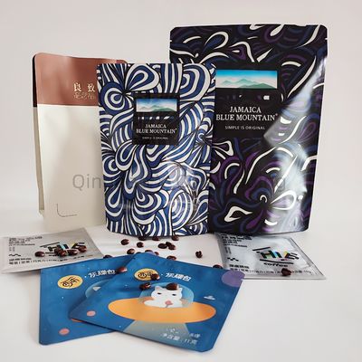 Rectangular Shape Plastic Bag Packaging Matte Food With Ziplock Custom Printed