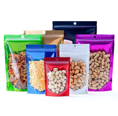 Customizable Recyclable Plastic Zip Lock Bags with Window for Food and Candy Up to 11 Colors