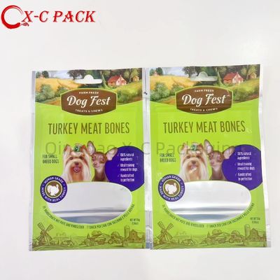 Customizable Transparent Window Pet Food Storage Bags With Measured Feeding Spout And Anti Static Technology Zipper Lock Pouch