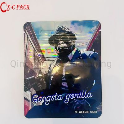 Custom Printed Edible Reusable 3.5g Mylar Bag Zipper Lock Candy Plastic Packaging Aluminum Foil Bag Sealed Zipper Bag