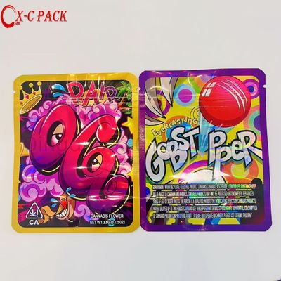 3.5g 7g 14G 28g Custom Smell Proof Print Box Cali Pack Cookie Packaging Gummy 1 Oz Mylar Bag