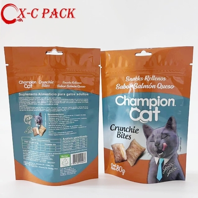 Free Sample Custom Made Resealable Zip Lock Dog Turtle Cat Treats Snack Package Pet Food Packaging Bag