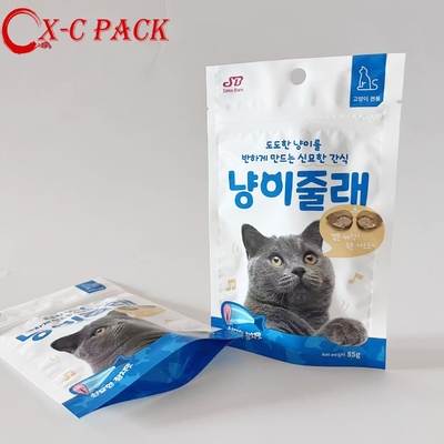 Wholesale Customized Plastic Pet Food Packaging Snack Cat Dog Wet Pet Food Bags Standing up Pouch with Zipper Packaging Bag